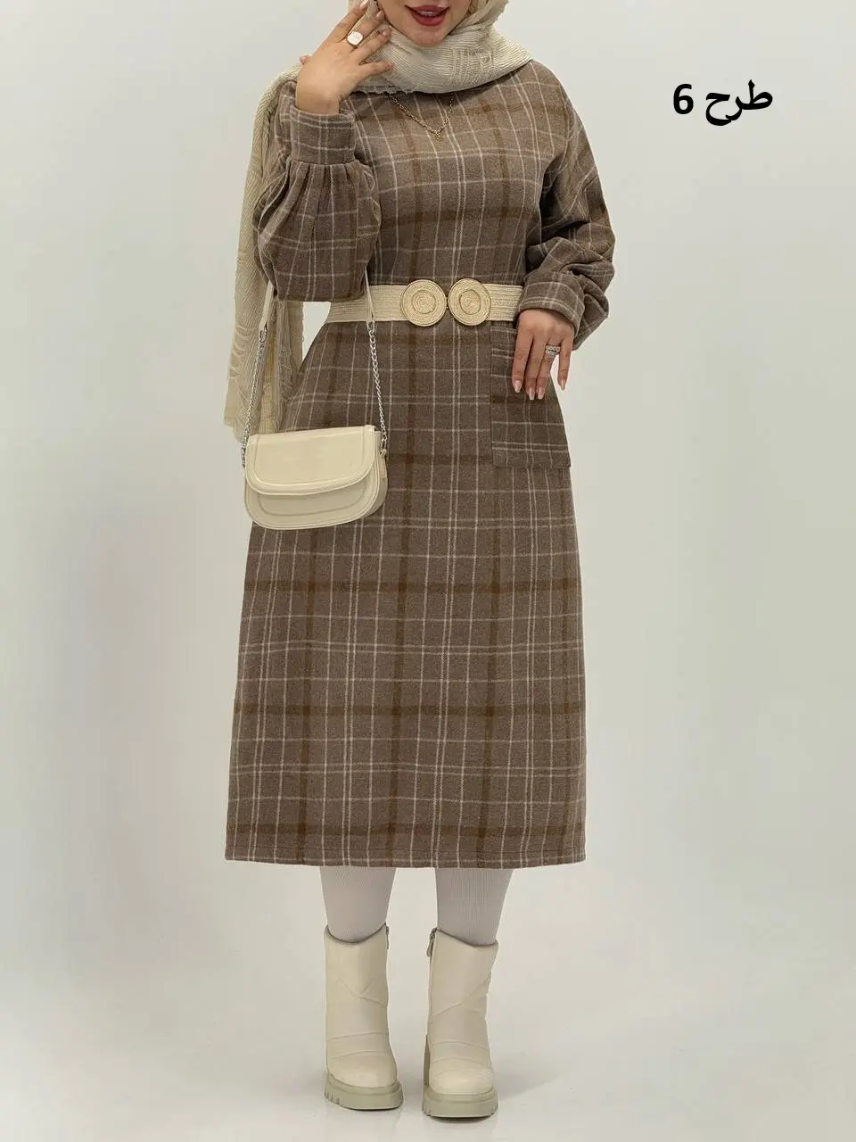 3593-کفتان چهارخونه پشمی